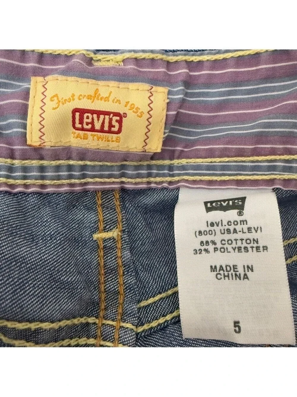 Levi's Denim Shorts, Size 5,‎ Blue